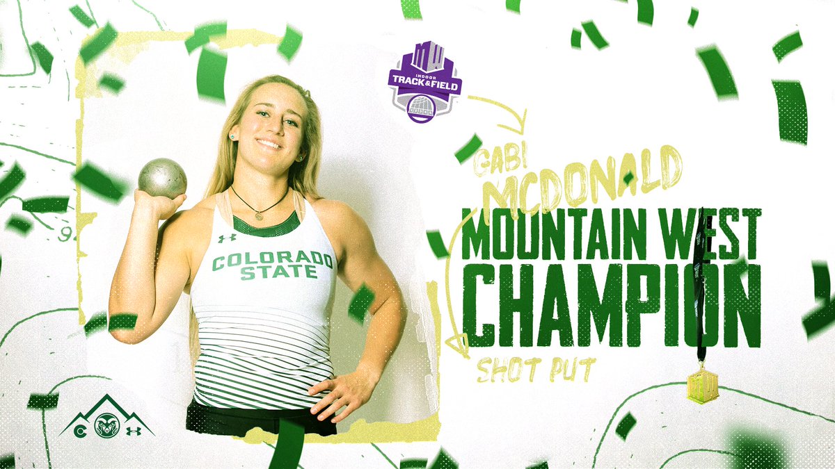 CSUTrackFieldXC's tweet photo. 𝐌𝐨𝐮𝐧𝐭𝐚𝐢𝐧 𝐖𝐞𝐬𝐭 𝐈𝐧𝐝𝐨𝐨𝐫 𝐂𝐡𝐚𝐦𝐩𝐢𝐨𝐧𝐬𝐡𝐢𝐩𝐬

Women's Shot Put Champion - Gabi McDonald 💪

@GabriellaMcD15 completes the CSU shot put 𝗦𝗪𝗘𝗘𝗣 🧹❗️

#IndoorRams x #ThrowingU https://t.co/BuQyPuJdod