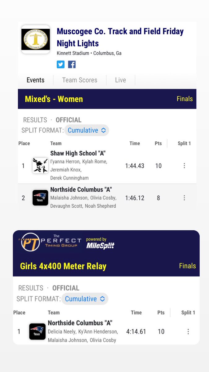 Yesterday meet results!!! MCSD Friday Night Lights #spritnter #mixedmedley #4x4relay #3rdleg <a href="/northside_pats/">Northsidepats</a>  <a href="/milesplit/">MileSplit US</a> <a href="/FloTrack/">FloTrack</a> <a href="/TrackTownUSA/">TrackTown USA</a>