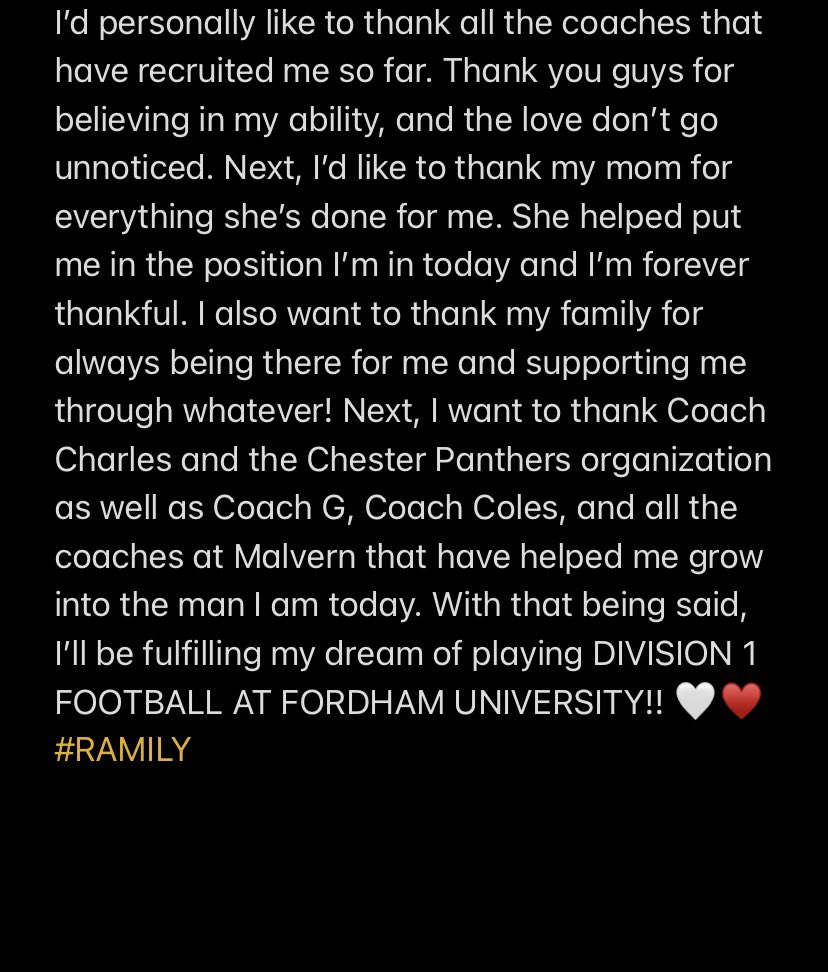JaylnEvans1's tweet photo. 3333333333333333% COMMITED🐏❤️ Very excited for the next chapter of my life. @CoachFogarty @Coach_Conlin @CoachGueriera https://t.co/T1j6cEo0dS