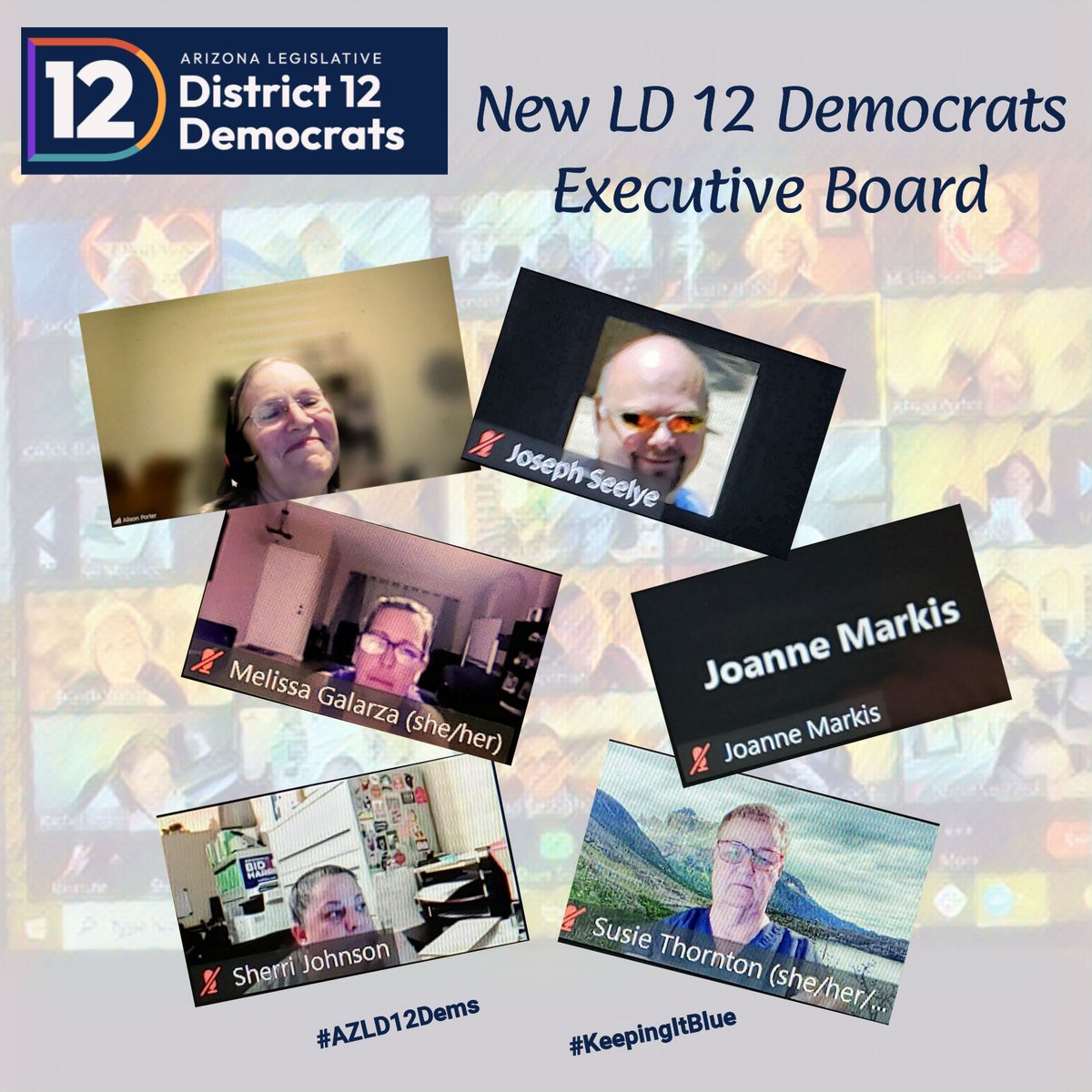 azld12dems's tweet image. New Twitter handle, new profile pic, new executive board. We had our reorganization meeting Thursday, and what was LD18Dems is now AZLD12Dems. Same heart and passion for keeping this district blue! #AZLD12Dems #KeepingItBlue