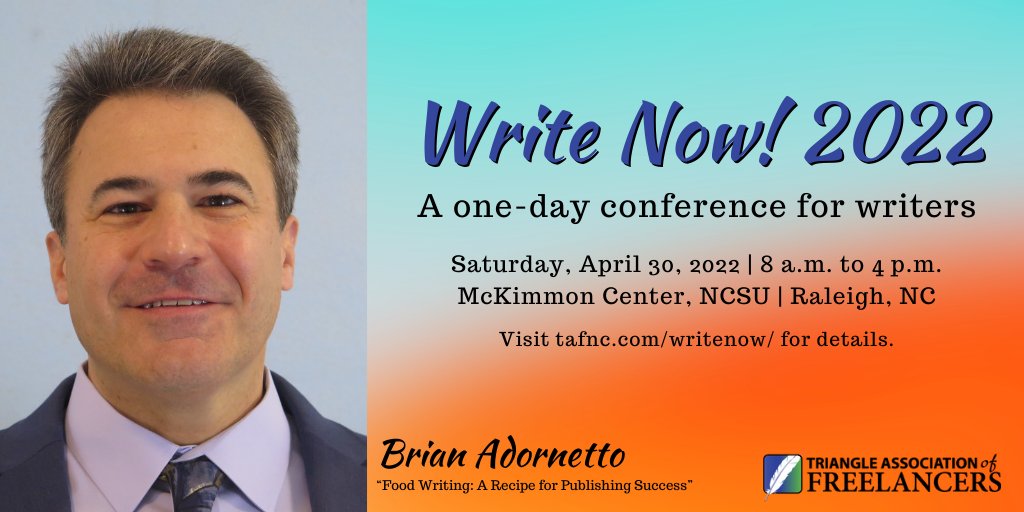 TAFreelancers's tweet photo. Love food? (I mean who doesn't right?) The Write Now! 2022 Conference will feature a panel of renowned food writers; Sandra Gutierrez, Deanna Martinez-Bey, and Brian Adornetto, who will talk about how to break into this delicious writing market!  #TAFWriteNow2022 #writerslife https://t.co/01UrnKC8Of