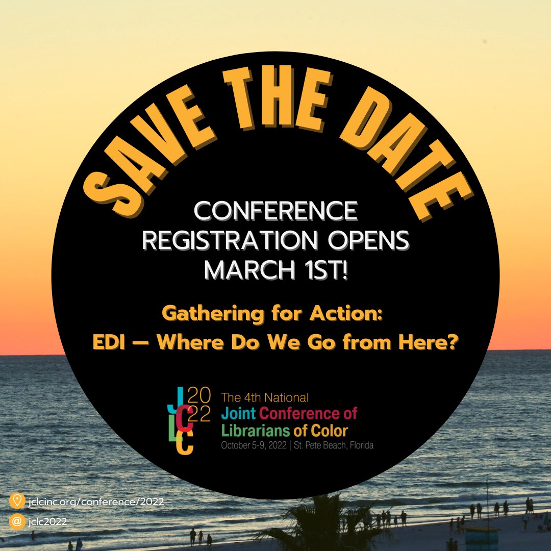 JCLC2022's tweet photo. Mark you calendars! Registration to attend the #JCLC2022 conference opens March 1st. Submission deadline for conference proposals is March 15th. We hope to see you there! https://t.co/2aCJxmpvxu https://t.co/ZU7Hfp3WH0