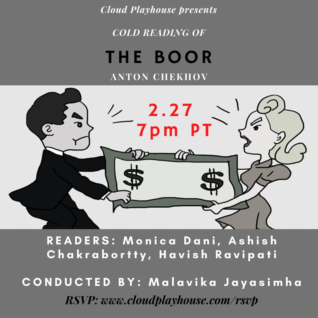 Thank you to all those who expressed their interest to read at our upcoming casual reading this Sunday Feb 27th at 7pm PT. Our readers for tomorrow are Monica Dani , Havish Ravipati and Ashish Chakrabortty

Conducted by Malavika Jayasimha

Look out for more opportunities to read!