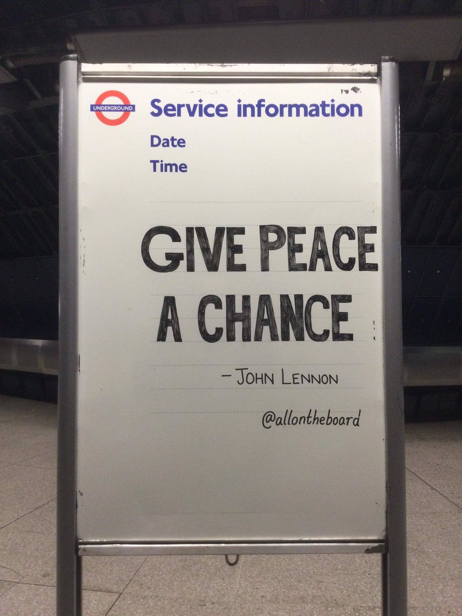 allontheboard's tweet photo. All we are saying is give peace a chance.

#GivePeaceAChance https://t.co/8mJDQAqmw0