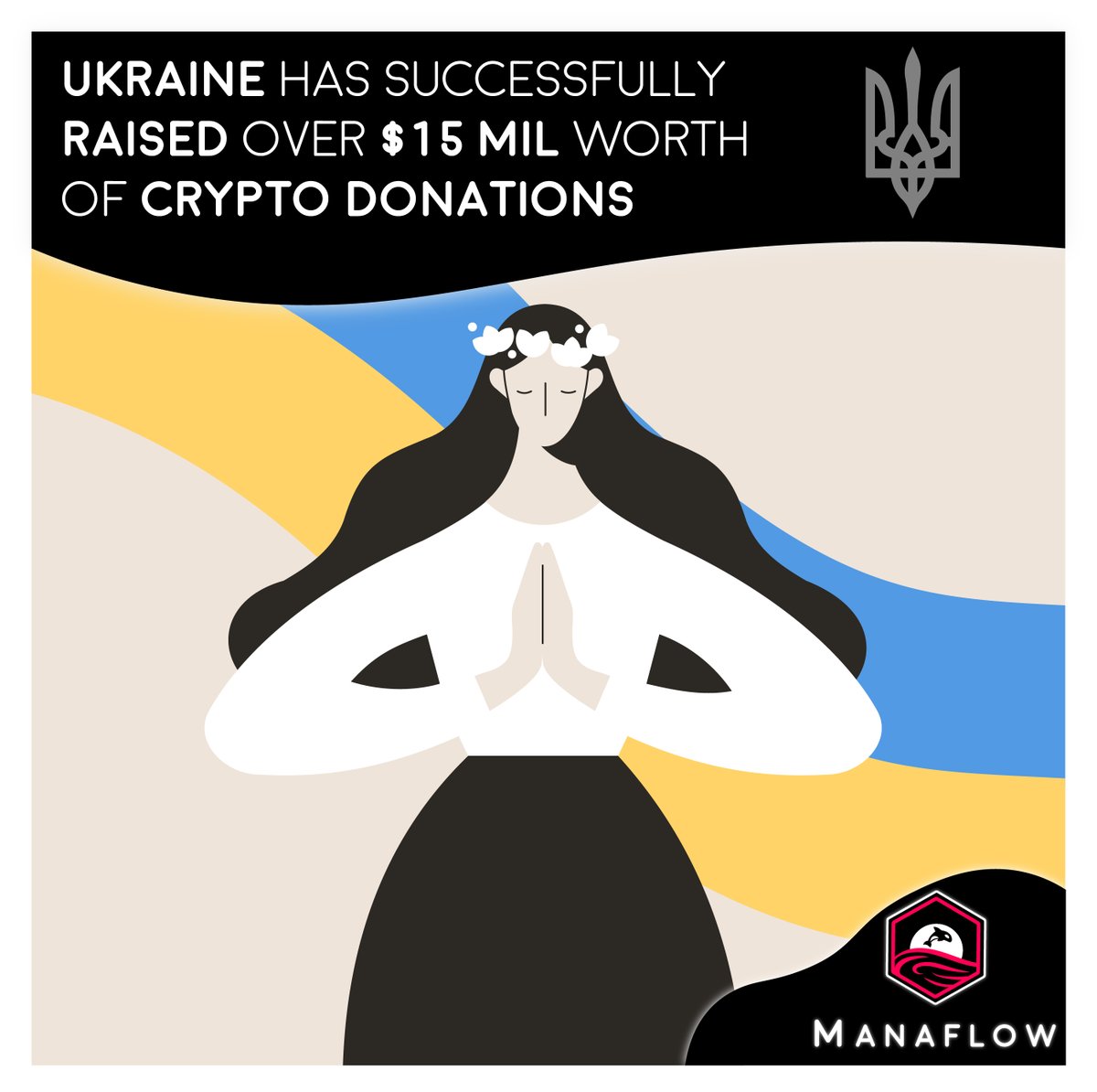 ManaflowDev's tweet photo. More than $15 million in cryptocurrency has been donated to Ukrainian groups since Russia attacked the country on February 24th,
Source: The Verge (https://t.co/zuyGQaOyy8)
#PrayForUkraine #RussiaUkraineConflict #cryptocurrency #bcoin #BTC #Russia #Ukraine #economy #HelpU ... https://t.co/sXhiQQKkkO