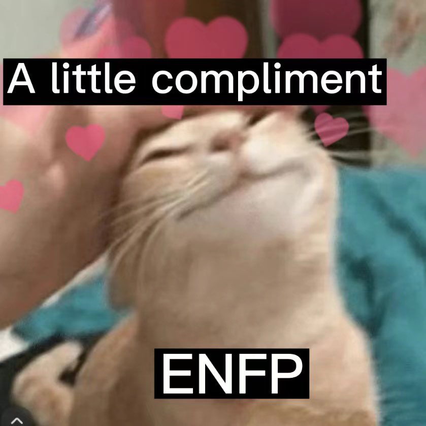 MbtiStudio's tweet photo. my ENFP friends give me this 🥰

#ENFP #mbti_트친소 #Memes #memesdaily #MBTI https://t.co/xAToBgei3a