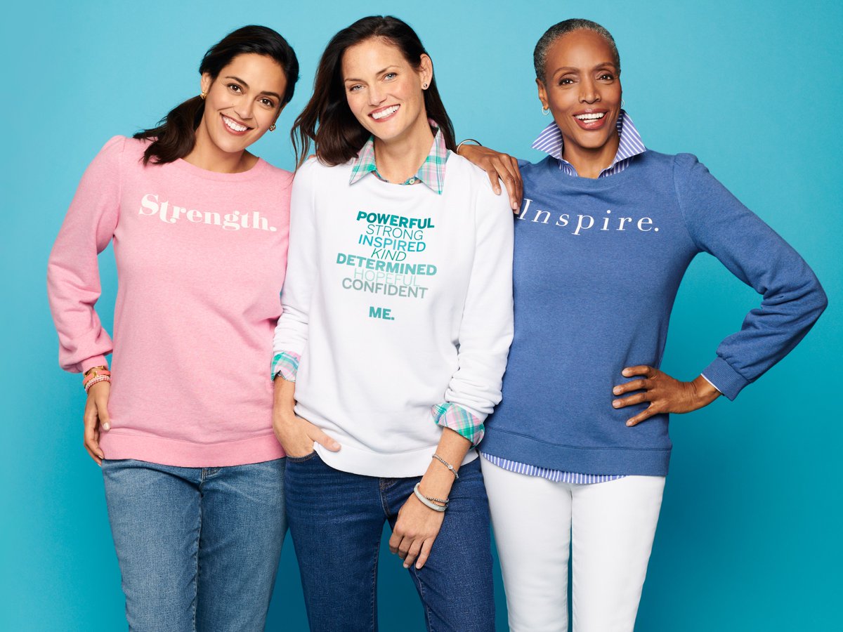 Inspired by women helping women <a href="/talbotsofficial/">Talbots</a>. Shop the new limited-edition sweatshirts with 30% of the net proceeds benefiting @dressforsuccess. #whoinspiresyou #TalbotsXDFS talbots.com/dressforsuccess