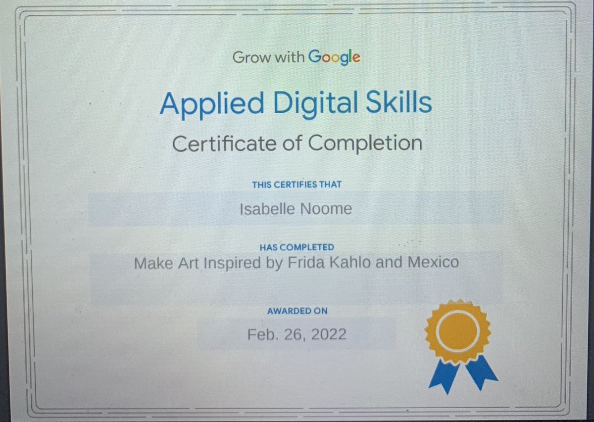 MsNoome's tweet photo. In my asynchronous session, I got to create like Kahlo, explore Italy, and grow my digital citizenship skills all from the comfort of my computer! #eci201 #ISTEstandards https://t.co/JH9L8zXtXW