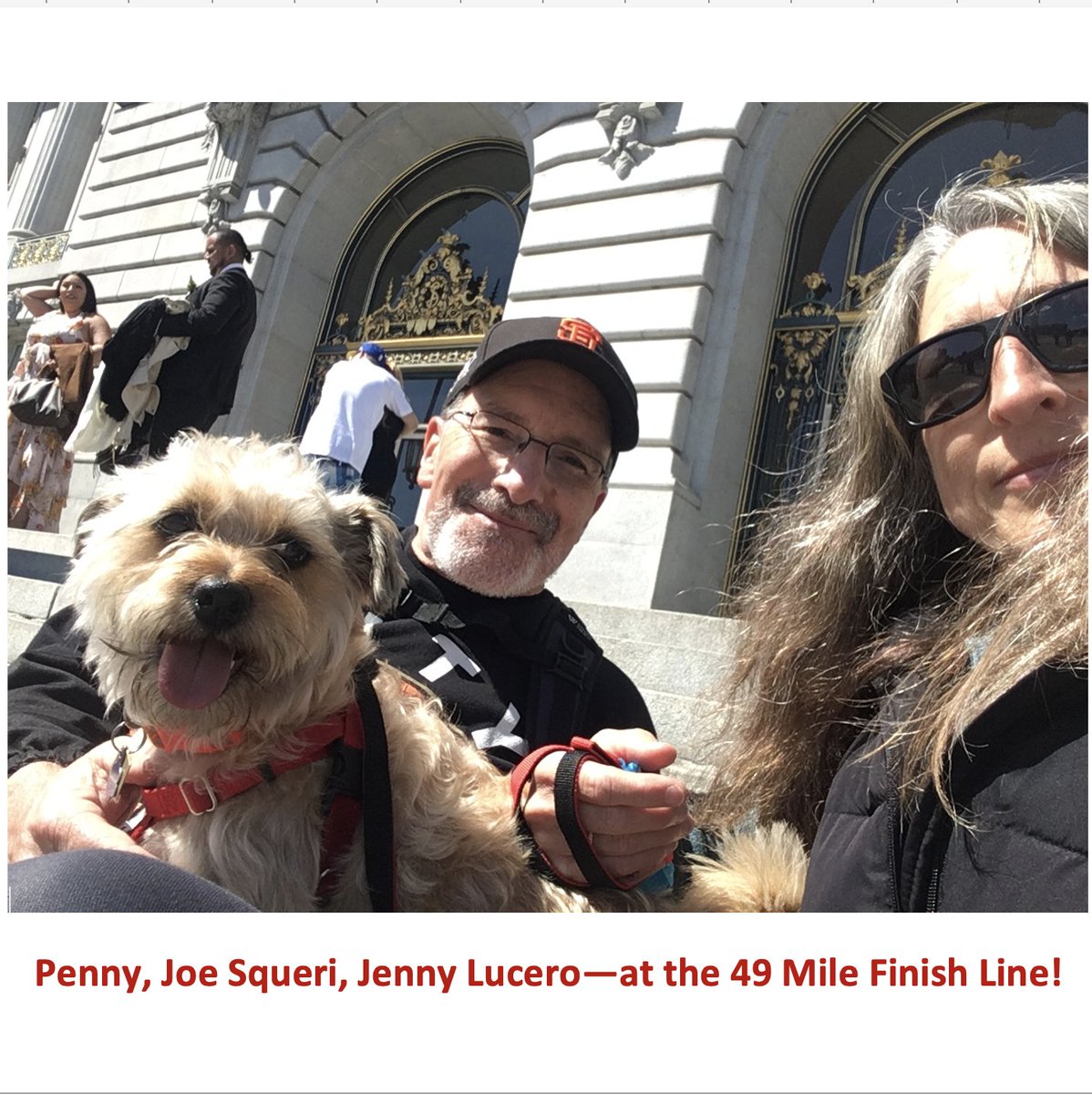 WalkSF49's tweet image. WE GOT TO MEET PENNY the #49milerescuedog (#spcamc) as she became the FIRST DOG to WALK SF’s #49mileScenicDrive (in 17 bite-sized walks!) CONGRATS, to her and her companions  Joe Squeri, Jenny Lucero and Lena (#sanfranciscospca). SF BUCKET LIST ✓
#2022goals #walkingforhealth