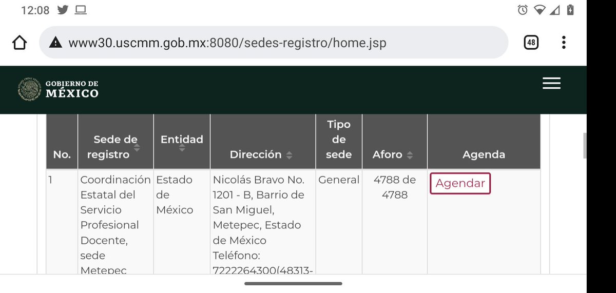 JuanaMedin's tweet photo. @USICAMM_OFICIAL  no hay más sedes en el correo de México??? No puedo generar la cita https://t.co/QNVpYN8CV7