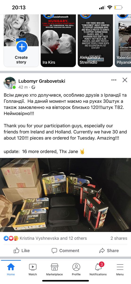 kamroks's tweet image. Today we raised €1300 in 3hrs from a small group of friends, which we sent to our Ukrainian friends in Krakow to purchase these walkie talkies and are sending across the border 2nite. @dlLambo @bfcdublin could we organise a collection at Monday's match? #StandWithUkraine #BTID