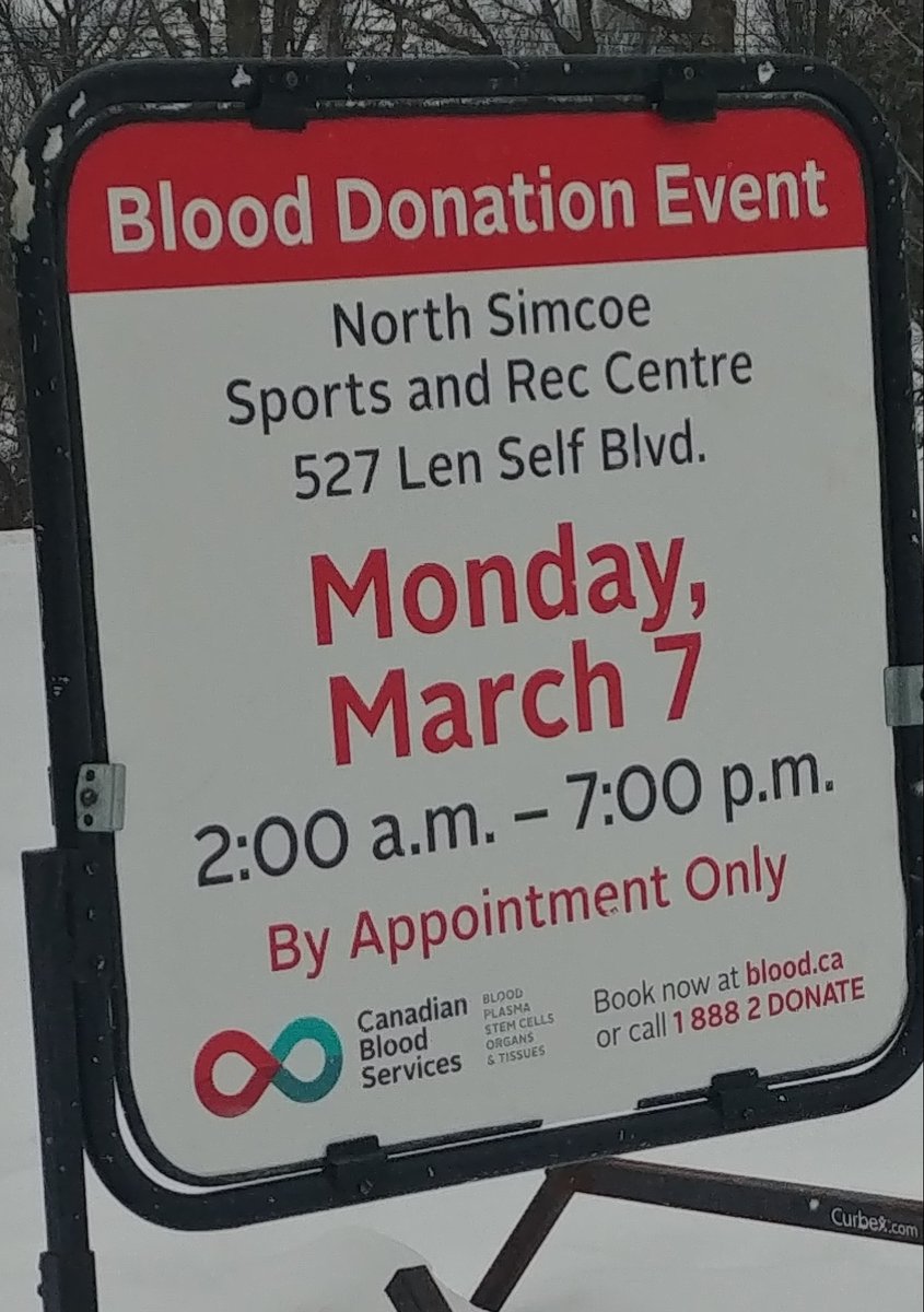 .<a href="/CanadasLifeline/">Canadian Blood Services</a> You guys start so early in the morning! Sign in Midland Ontario. 2:00 a.m. start is hardcore!