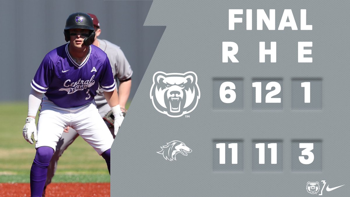 Bears add a run in the 9th but fall 11-6 in series opener at SIU. RJ Pearson & AJ Mendolia both 3 for 4, Kolby Johnson & Tanner Leonard 2 hits each. Drew Sturgeon a pair of RBIs. Game 2 set for 2 pm Sunday #BearClawsUp https://t.co/w22r3HczHw