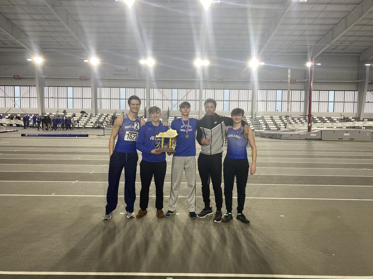 Went down to the indoor state track meet in Louisville with 9 guys, most in the early stages of their training &amp; came home with a first place team trophy, many PRs &amp; indoor school records. Congratulations to these guys and this team <a href="/BluebirdFans/">Highlands Athletic Boosters Association</a> <a href="/hhs_journalism/">Highlands High School Publications Program</a> <a href="/fthhsathletics/">HHS Birds</a>
