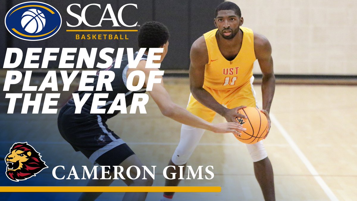 SCAC (@scac_sports) on Twitter photo #SCACMBB | Cameron Gims of <a href="/USTAthletics/">UST Athletics</a> named SCAC Defensive Player-of-the-Year for the THIRD consecutive year!🏀
📰| bit.ly/3BVZSsY
#SCACPride | #SCACChamps | #d3hoops #SCACMBB | Cameron Gims of <a href="/USTAthletics/">UST Athletics</a> named SCAC Defensive Player-of-the-Year for the THIRD consecutive year!🏀
📰| bit.ly/3BVZSsY
#SCACPride | #SCACChamps | #d3hoops