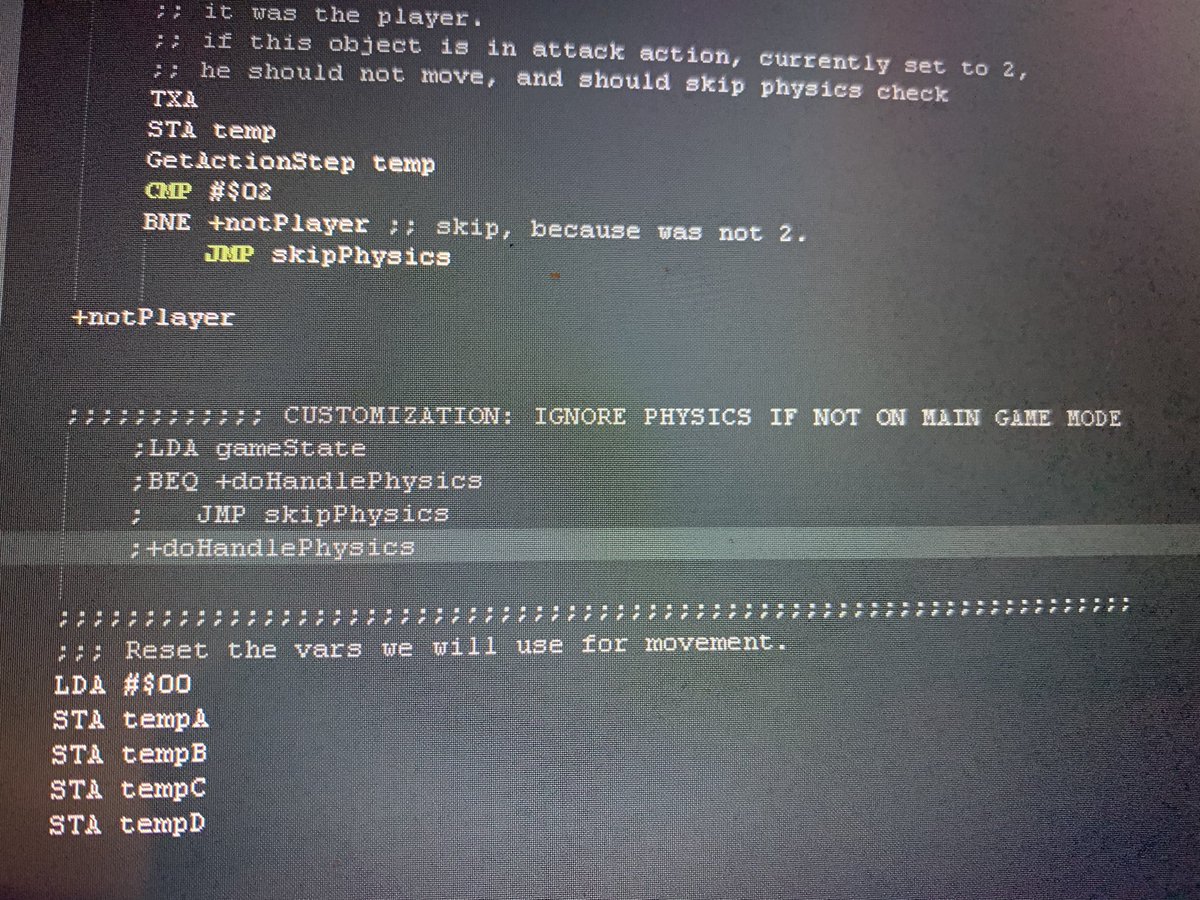 fistapro's tweet photo. 3rd NES game in development. Excited about the direction of this one.
#nesdev #neshomebrew #nintendo #nintendoentertainmentsystem #nes #nesmaker #6502assembly #programming https://t.co/XkOcwvI2tS