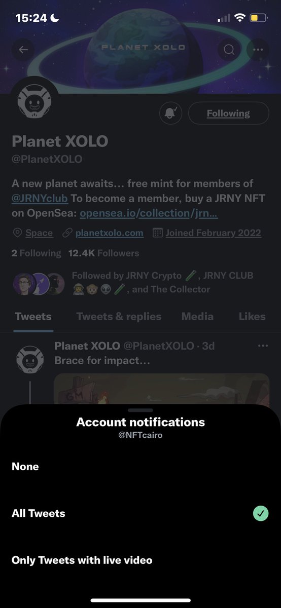 NFTcairo's tweet photo. @JRNYcrypto @PlanetXOLO @JRNYclub Definitely wanna be apart of the future of this project https://t.co/RW6ptlC5JQ