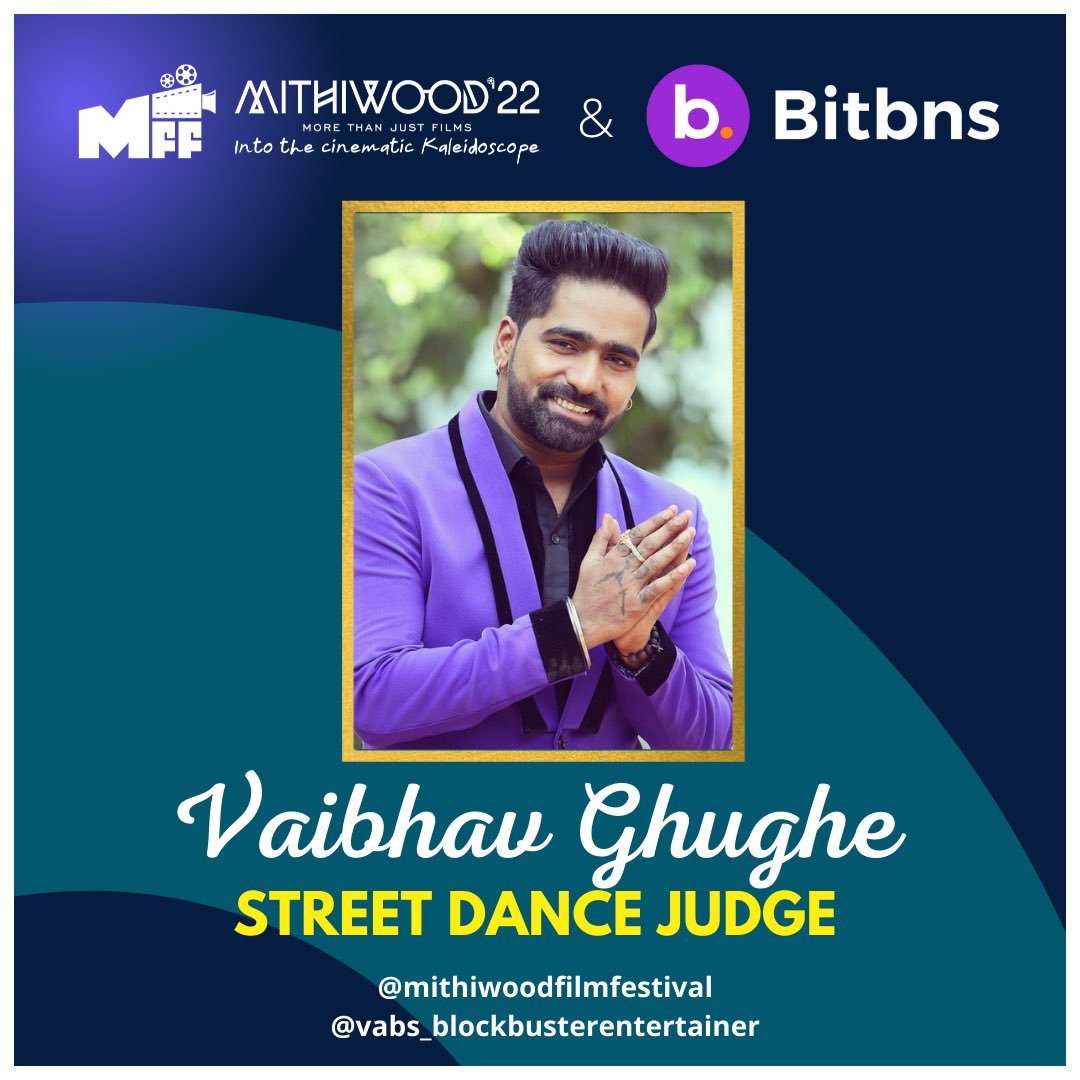 mithiwood's tweet photo. Vaibhav Ghuge is one of the stunners. He is appreciated and admired all over for his work.
Mithiwood'22 in collaboration with @bitbns, we are delighted to have him as our judge for Street Dance! 

#streetdance #vaibhavghughe #mithibai #collegefest https://t.co/vxhIvMSzFq