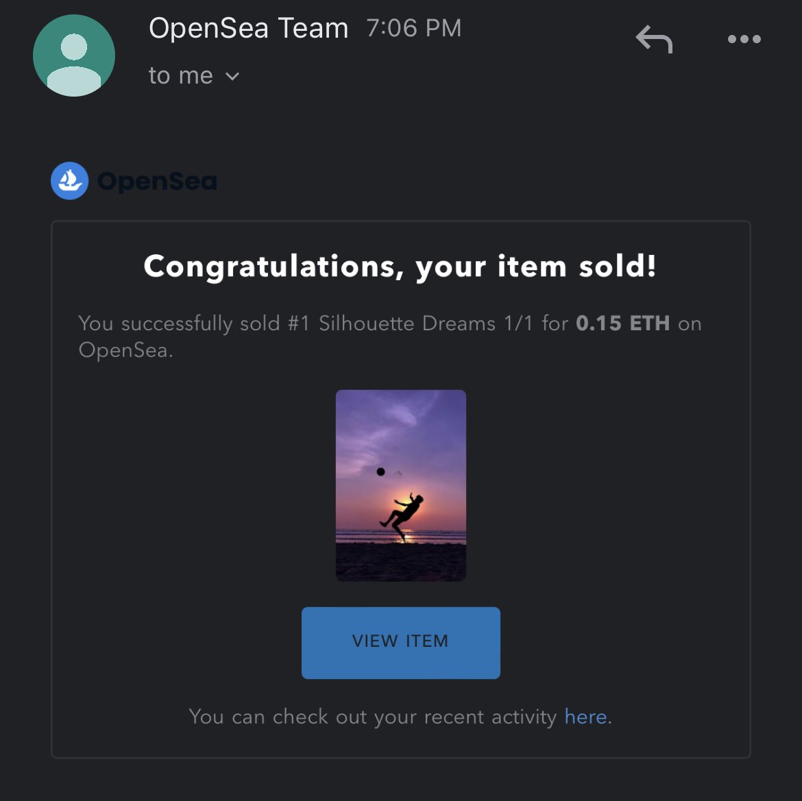 Gm FAM 

#1 Silhouette Dreams collected by my favourite <a href="/mojoheadsnft/">MojoHeads NFT ✨</a> 😍

Thank you <a href="/NamrataV01/">Namratav01.eth 🦋</a> for sharing my work 🌟

Now only 4 NFTS are left do check them out 😍🚀🚀

opensea.io/collection/sil…

#nftphotography #NFTs #photography