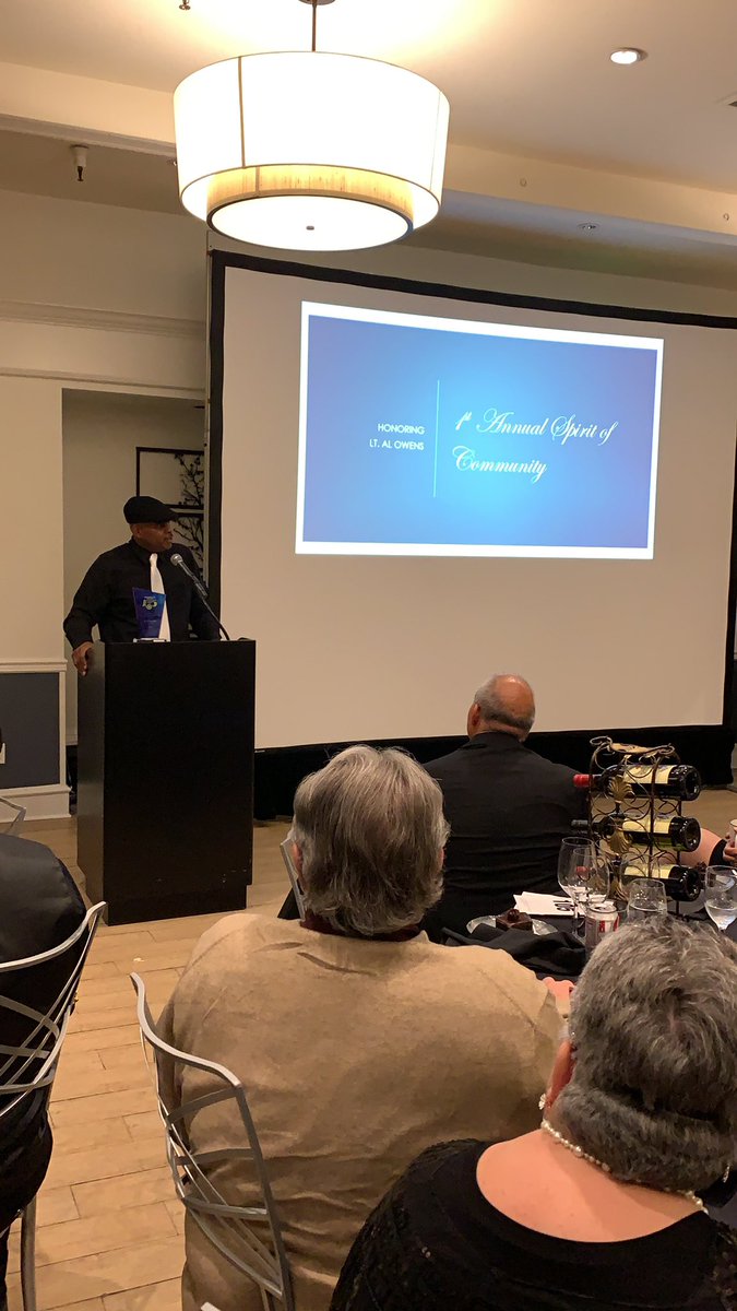 rotary_5's tweet photo. Stand up for the amazing Al Owens! 1st Annual Spirit of Community Award honoree! To understand commitment, of service above self! Keep inspiring us Al! “When somebody else is happy because of you, you are doing God’s work”! 🤩 https://t.co/cTxDLZsEMc