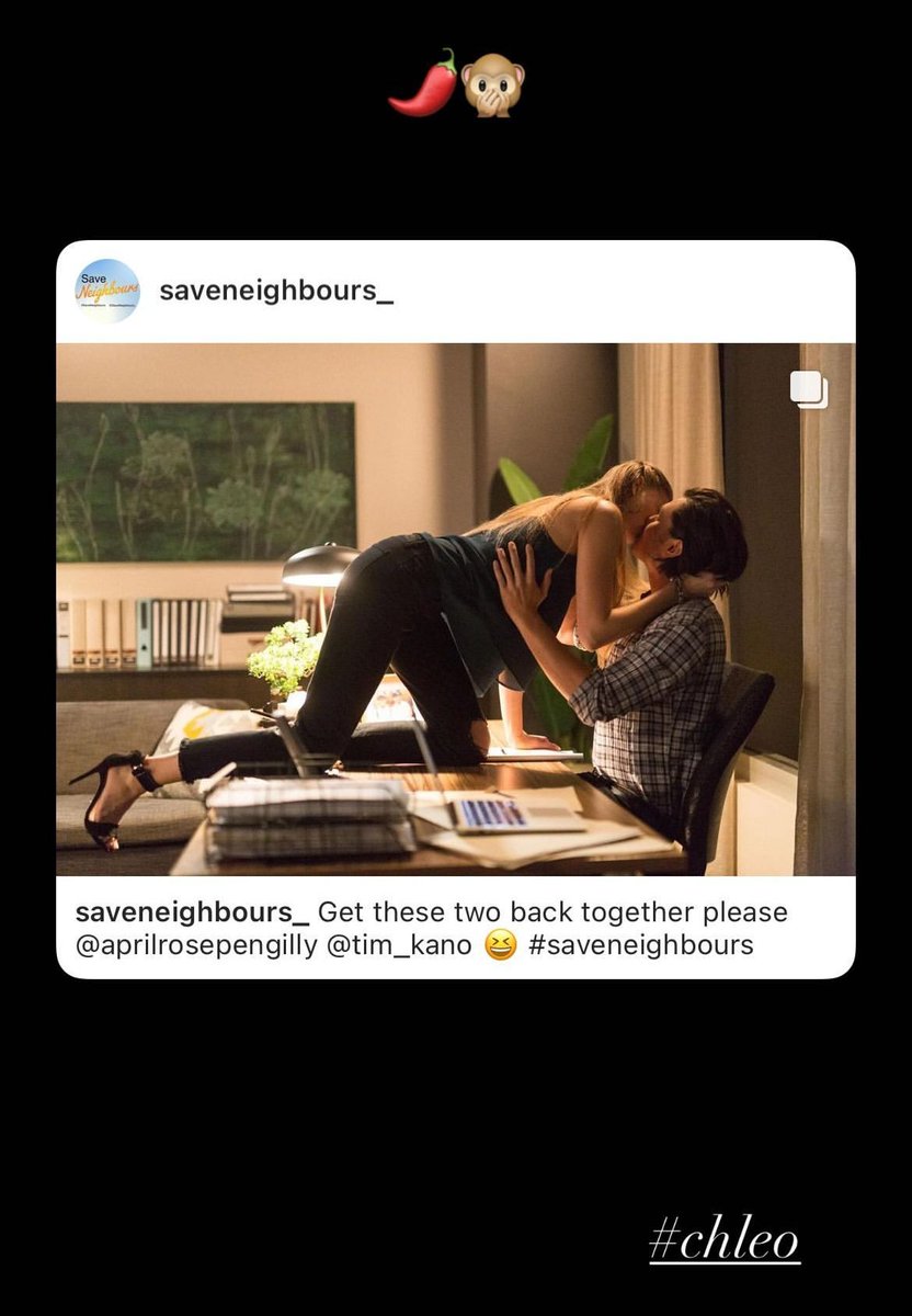 Sleepless121's tweet photo. From Aprils IG ~make it happen 🔥🙏😍 #chleo #SaveNeighbours #Neighbours https://t.co/NuLJpBkR0e