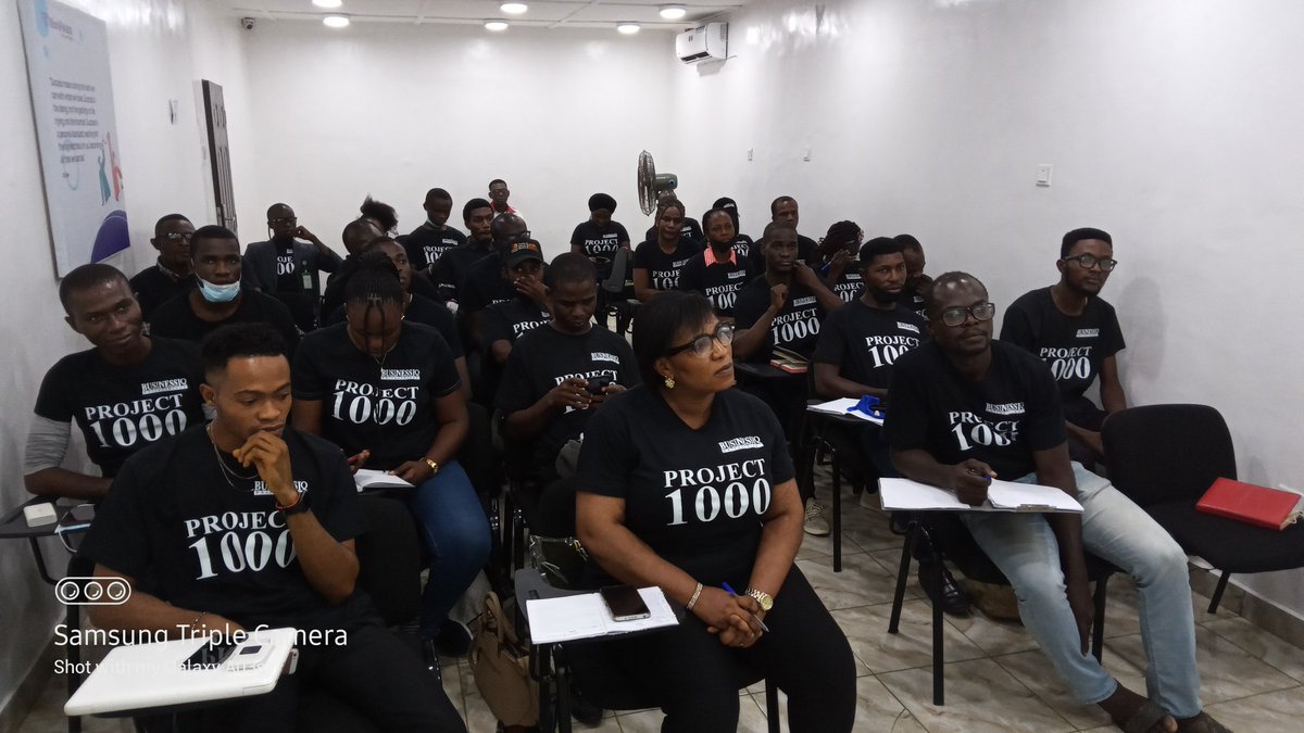 project1000_ng's tweet photo. Saturday, 5th of February 2022, the well anticipated Project 1000 commenced. 
Participants from Lagos and Ogun State arrived at the venue for registration before 10am. And the Basic Entrepreneurship Training commenced at 10:30am. https://t.co/KwKsH5Rr19