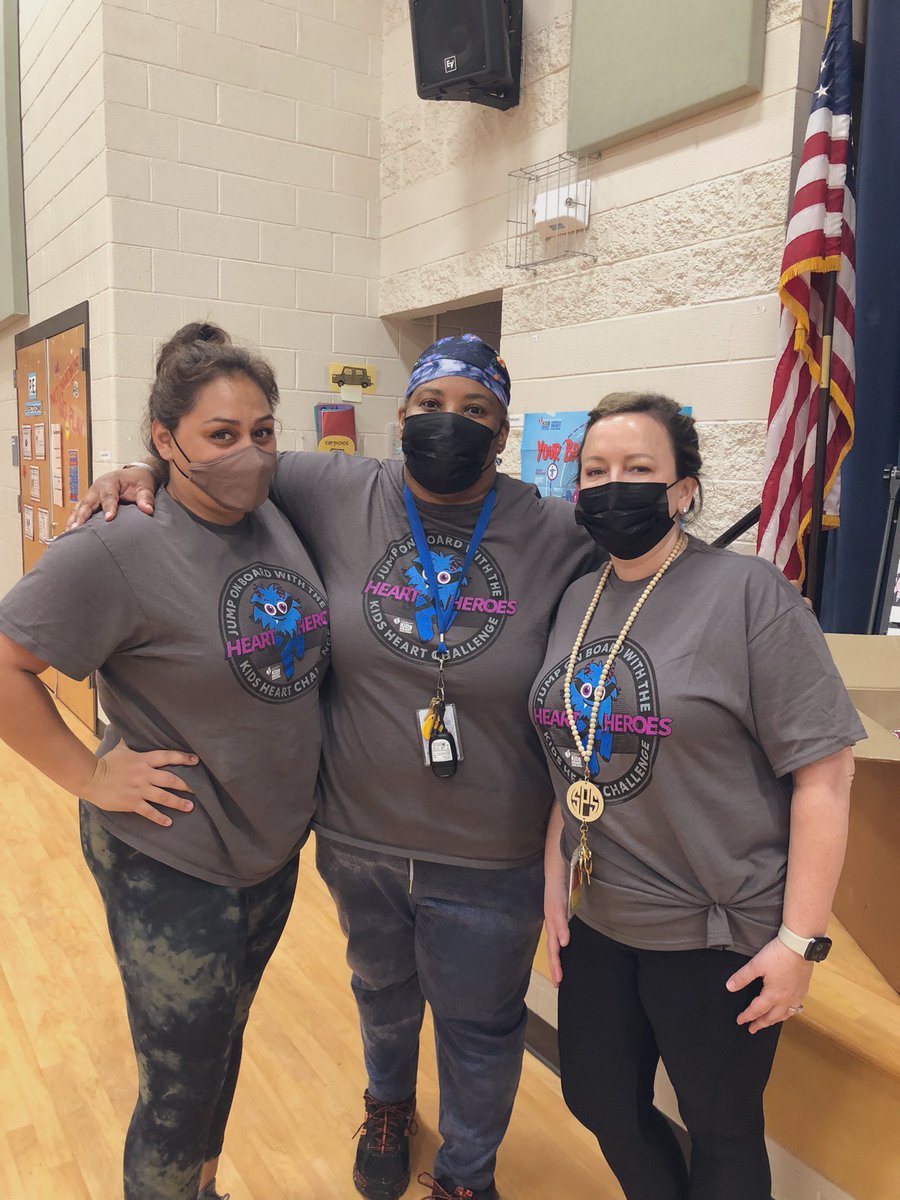 1/2 of my specialist team celebrating the end of (Jump Rope For Heart) Kids Heart Challenge 2022. Raised $4,500+ for the American Heart Association  <a href="/ahahospitals/">American Hospital Association</a> <a href="/HeartHeroes/">Heart Heroes</a> <a href="/healthychildren/">HealthyChildren</a> couldn’t have done it without my great team  <a href="/tcherlibrarian/">Summer Pittman</a>