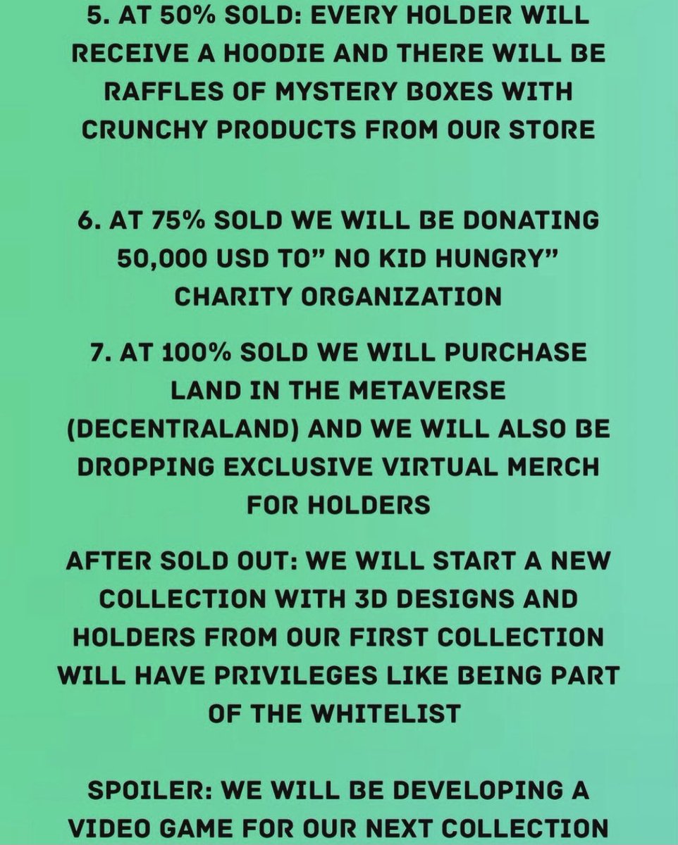NftCrunchy's tweet photo. #NFTs #NFT #NFTCommunity #nftcollectors #NFTCommumity #nftart #roadmap #tacos https://t.co/l5k3H3b5LO
