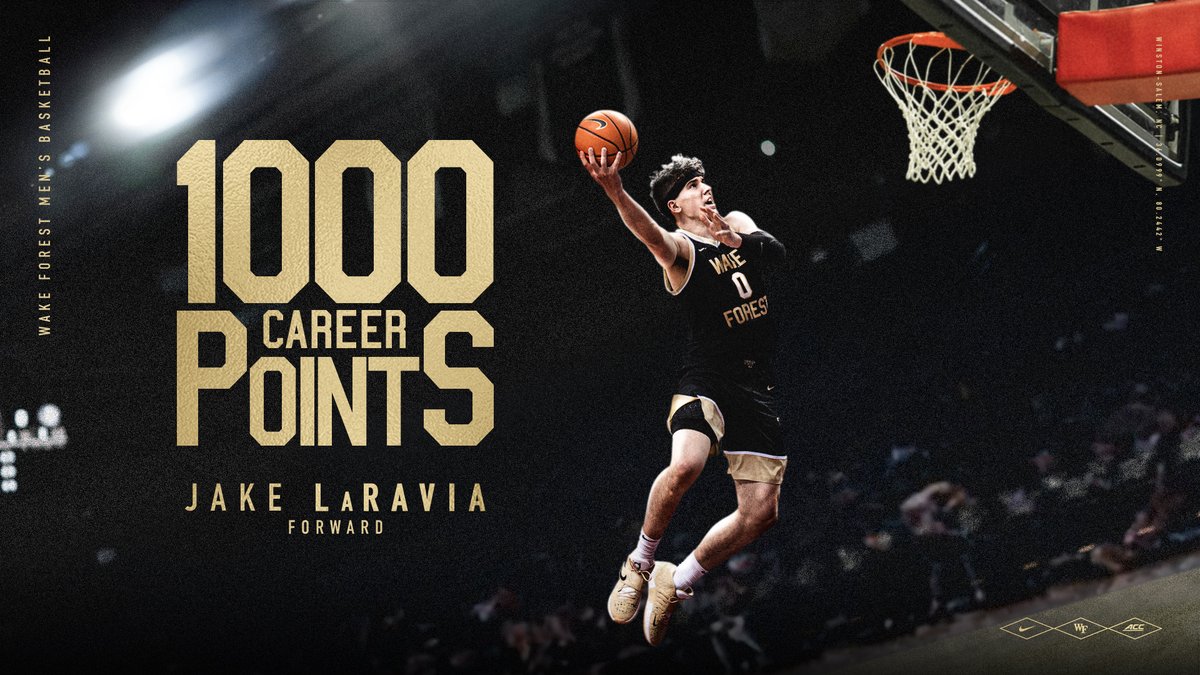 WakeMBB's tweet photo. 🚨 𝗠𝗶𝗹𝗲𝘀𝘁𝗼𝗻𝗲 𝗔𝗰𝗵𝗶𝗲𝘃𝗲𝗱 🚨

@jacob_laravia3 with 1,000 career points 👏

#GoDeacs 🎩 https://t.co/FDOYN47GtB