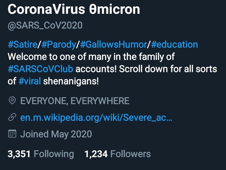 SARS_CoV2020's tweet photo. #1234LetsAllGoToWar
5, 6, 7, 8!

All I have to do to #repopulate is to #replicate.

#Highjacking your #cells, making your body your #prison and my inmate! https://t.co/qmYzEdwjBz
