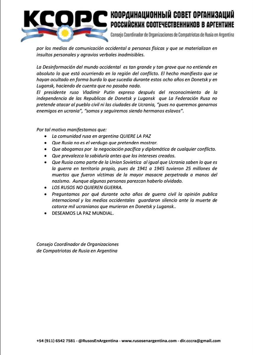 Embajada de Rusia,AR tweet media