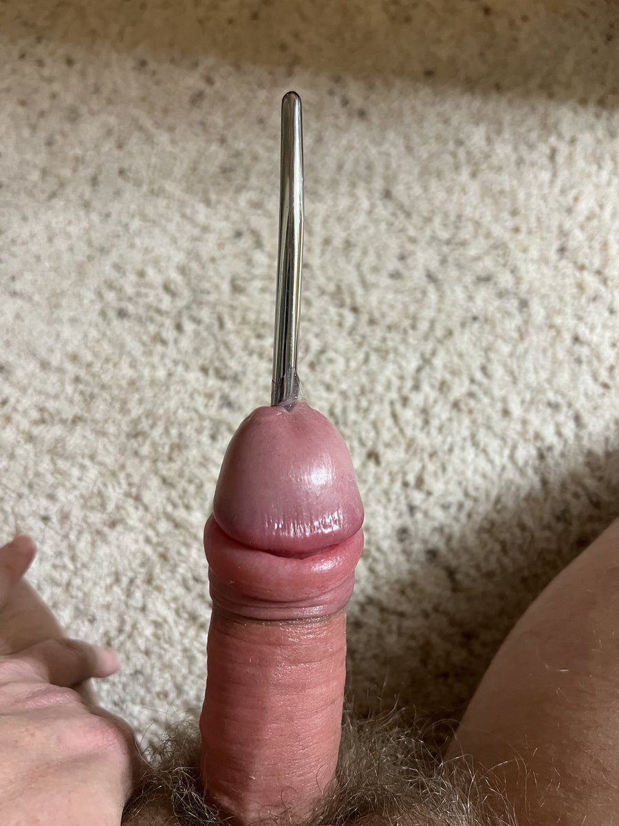 A little pumping before sounding today! #cocksounding #uncutcock