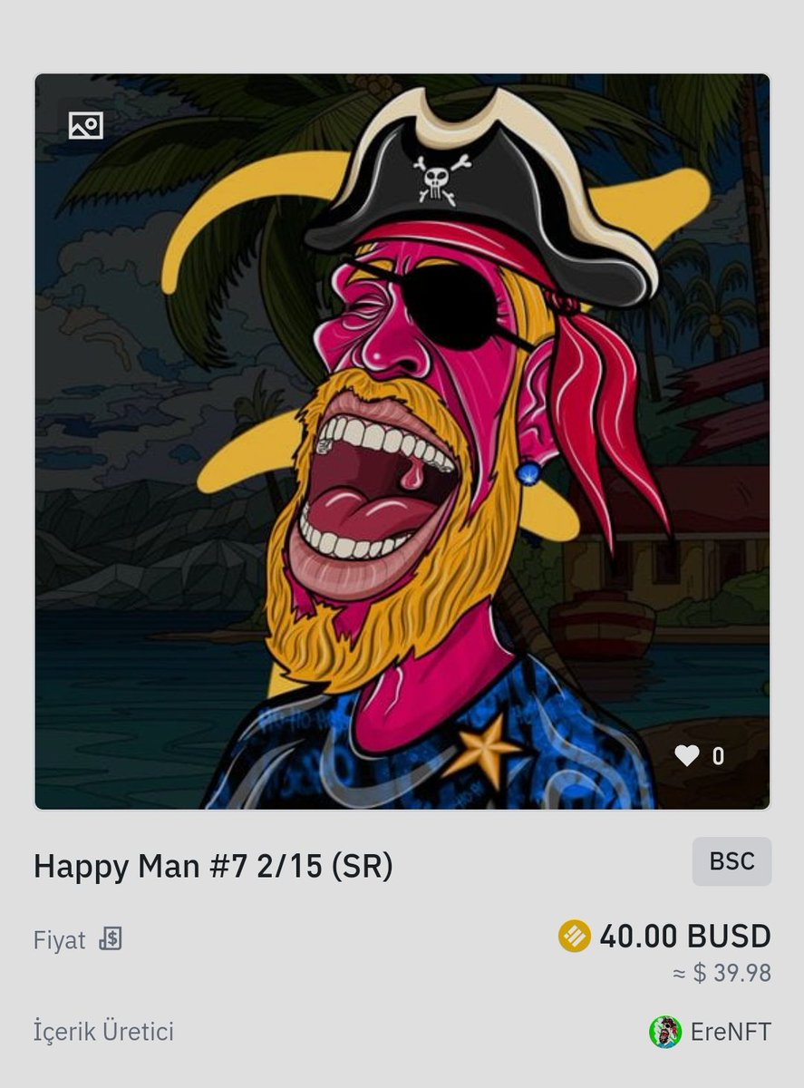 EreNftArt's tweet photo. 🌟 Collection: Happy Man
🌟 Rarity: SR
🌟 Price: 40 BUSD

@cz_binance @TheBinanceNFT @binance #BinanceNFT
#nft #nfts #nftcollector #NFTCommunity #nftcreator #nftcollectible #nftart #cryptoart https://t.co/xu8EXIvhDG