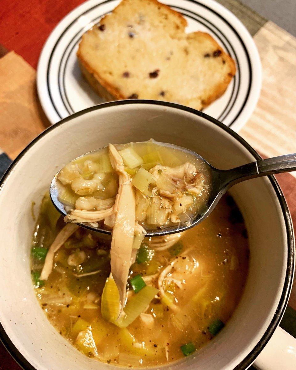 Thanks <a href="/foodwishes/">Chef John</a> ! Dinner tonight is some Cockaleekie soup (chicken and leeks with barley), and some gluten free Irish Soda bread. The soup recipe is from Chef John, it’s so good!