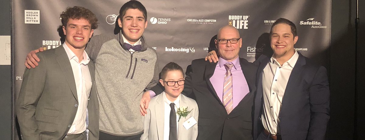 At the @BuddyUpForLife gala/fundraiser run into 3 former football players. Multiple league champions, undefeated seasons, big wins, playoff wins, collegiate football players. Yet, way better people.