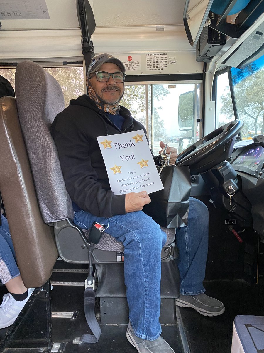 mlhausler's tweet photo. Thank You NISD bus drivers!! From: Brennan Golden Stars, Starlettes, and Shooting Stars! @tesi_garza https://t.co/bCUxE9ENlW
