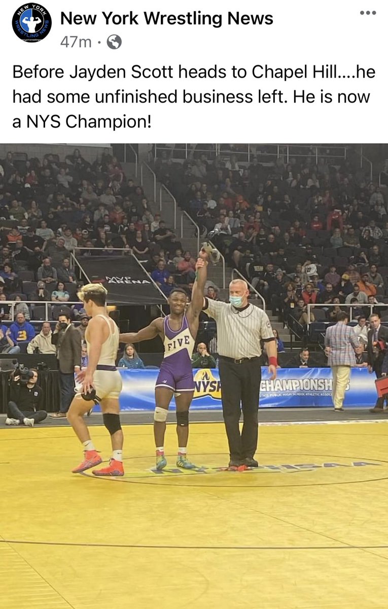 coachmarlowe's tweet photo. We have a State Champion at Rush Henrietta,  Congratulations Jayden Scott #RHWrestling @RushAthletics @TShaferRH @LawrenceBoWrig1 @WhoJayden @SecVWrestling @SecVAthletics @PrimetimeBall_ https://t.co/wtCod7BkGK