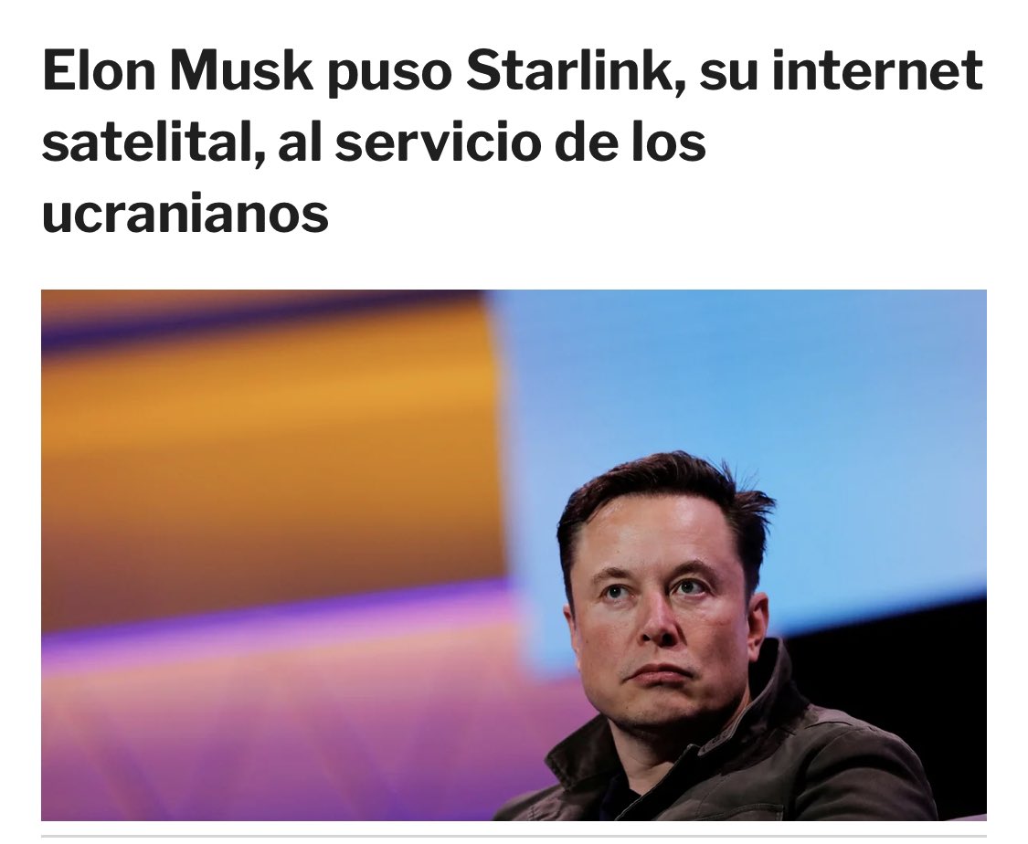 BartolomeuEnTw's tweet photo. Ya hizo más Elon Musk por Ucrania que toda la UE y la OTAN. https://t.co/sw2St8LmYI