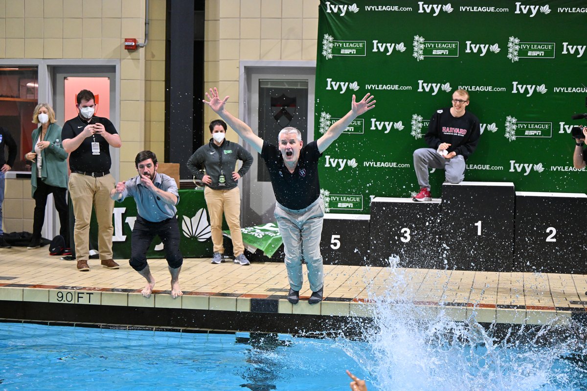 HarvardSwimDive's tweet photo. 🏆🏆🏆🏆🏆

Your @IvyLeague Men's Swimming and Diving Champions for the fifth straight year! 🖐

#GoCrimson #OneCrimson https://t.co/L0d9wWBXbG