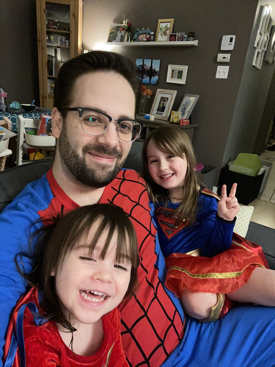 Movie night! We’re all dressed as superheroes to watch our favourite superhero, SONIC THE HEDGEHOG! Yes, he is a superhero. Don’t @ me. #SonicMovie https://t.co/MxkdO5IYOB