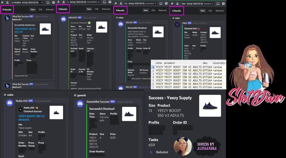 YS was BRUTAL today 🥺 (+2 unlogged)
🤖 <a href="/whatbotisthis/">WhatBot</a> <a href="/tricklebot/">TRICKLE</a> <a href="/MEKRobotics/">MEKAIO</a> <a href="/VeloxBots/">Velox</a> <a href="/ValorAIO/">Valor</a> <a href="/GaneshBot/">GaneshBot</a> <a href="/Noble_AIO/">Noble AIO</a> <a href="/balkobot/">balkobot</a>
🌐 <a href="/PettiProxies/">PettiProxies</a> @ProxiesBanana @StratusProxies
🖥️ <a href="/RenownedServers/">Renowned Servers</a> <a href="/TheHypeProxies/">HypeProxies</a>
📧 <a href="/LegendaryGmails/">Legendary Gmails</a>
🧑‍🤝‍🧑 <a href="/boomer_fnf/">BoomerFNF</a> <a href="/NotifySquared/">N2</a>
💳 <a href="/SLOT_DiVA/">Slot Diva</a>