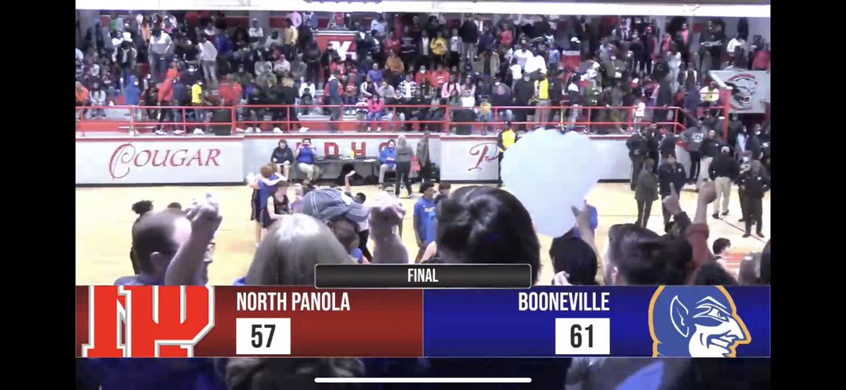 GOATITHOOPS's tweet photo. “BOONEVILLE BIG HOUSE BOUND”

The Blue Devils advance to the big house after a 61-57 win over North Panola! Congratulations to our Booneville #CP25 guys! See you in Jackson! #CP25 #G2S https://t.co/YdGW5ISn6M
