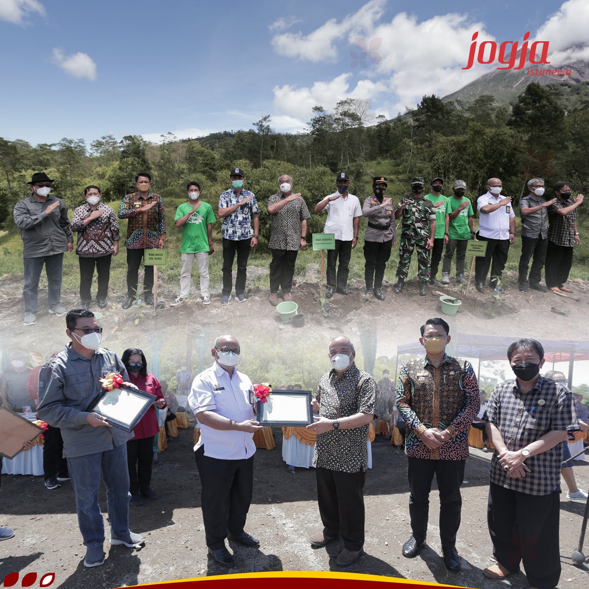 humas_jogja's tweet image. Gertak merupakan rangkaian dari Gerakan Tanam Kopi Nasional (Gertaki) yang diinisiasi oleh Menteri Pertanian. Gerakan menanam kopi ini juga merupakan awal dari sebuah konsep besar untuk menghijaukan lereng Merapi sekaligus untuk melakukan konservasi. 
#gertak  #KopiMerapi