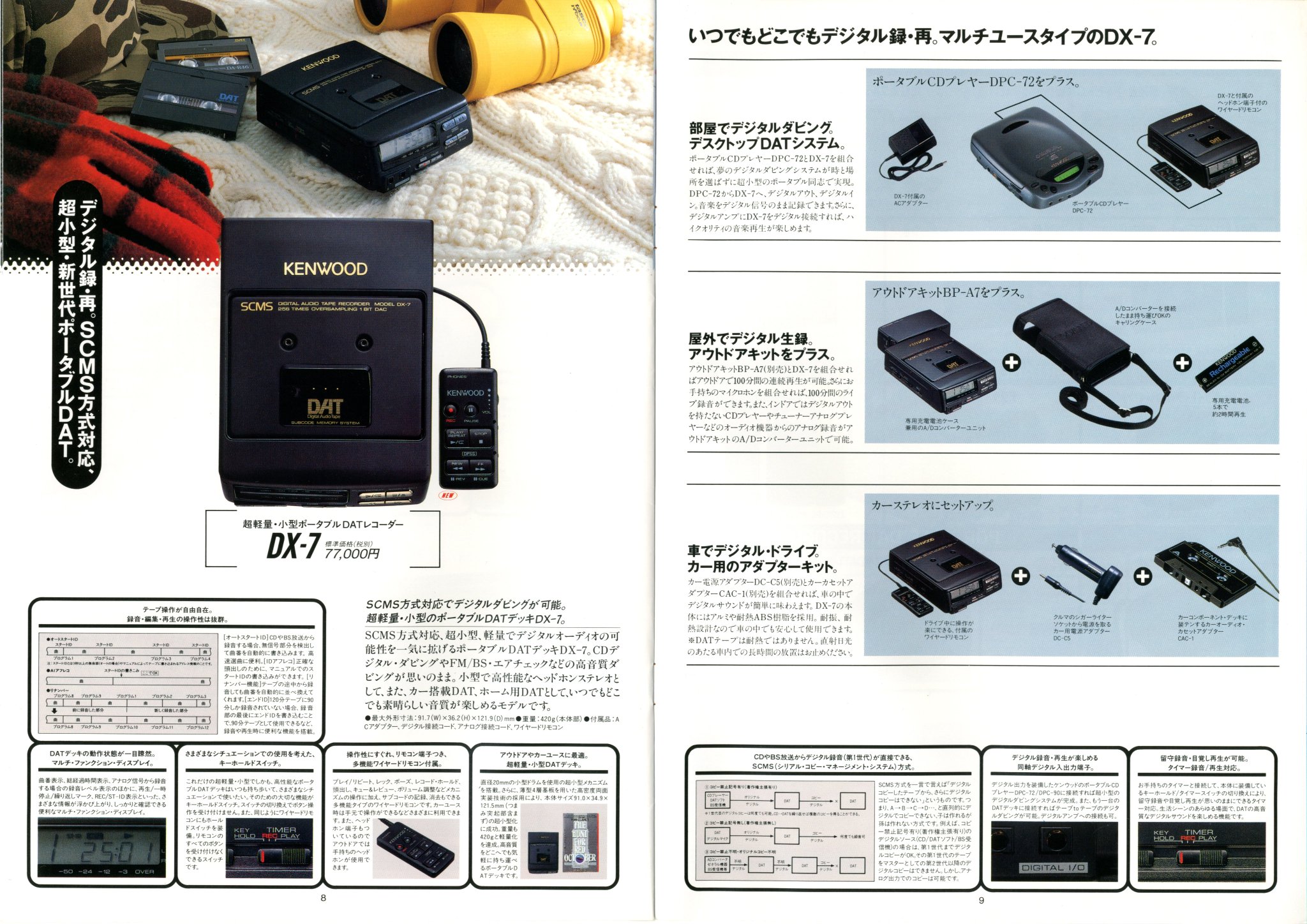好きに KENWOOD ポータブルDAT DX-7 revecap.com
