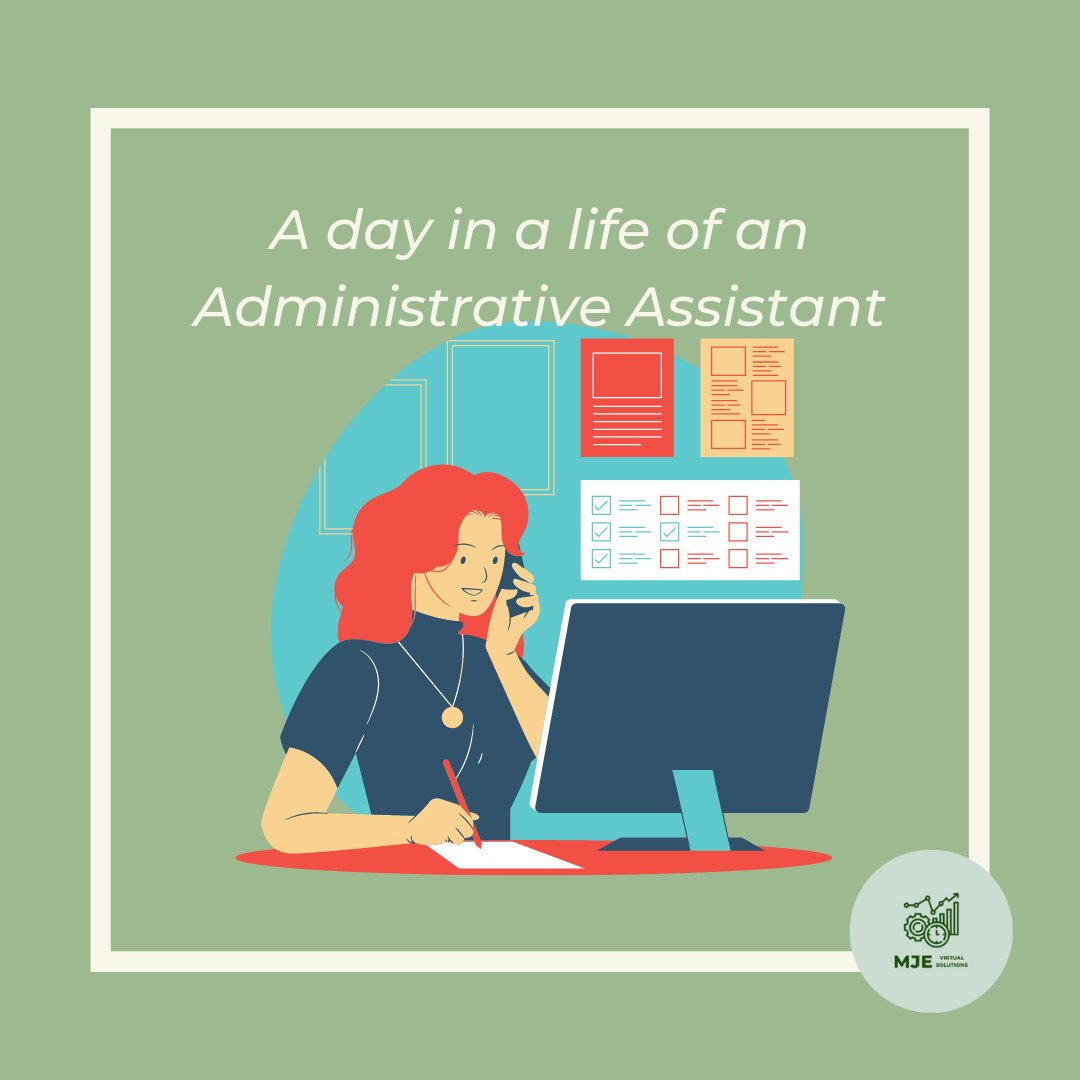 mje_va's tweet photo. Admin assistants provide clerical support, answer client requests, schedule appointments, and organize tasks to help organizations function efficiently. 💻📲📑📅 

Read full article here:
Facebook: https://t.co/gDWemX1k4g
LinkedIn: https://t.co/wxTYPYmmnt

#mjeVA #adminVA https://t.co/Cke1ck5z4Q
