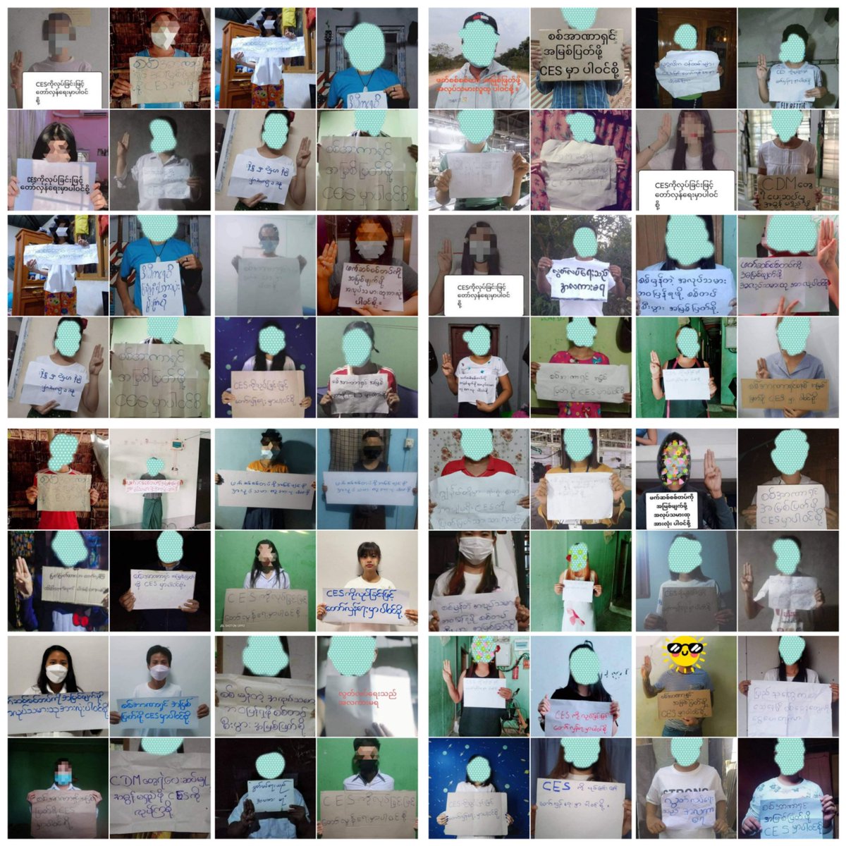 miN13700's tweet photo. Let's get rid of military business to restore real workers' life

We have nothing to lose, so let CES be decisive

Myanmar workers staged Photo Campaign to impose Comprehensive Economic Sanctions (CES) against Myanmar junta
#HelpMyanmarIDPs
#2022Feb27Coup
#WhatsHappeningInMyanmar https://t.co/B36aPtXUh7