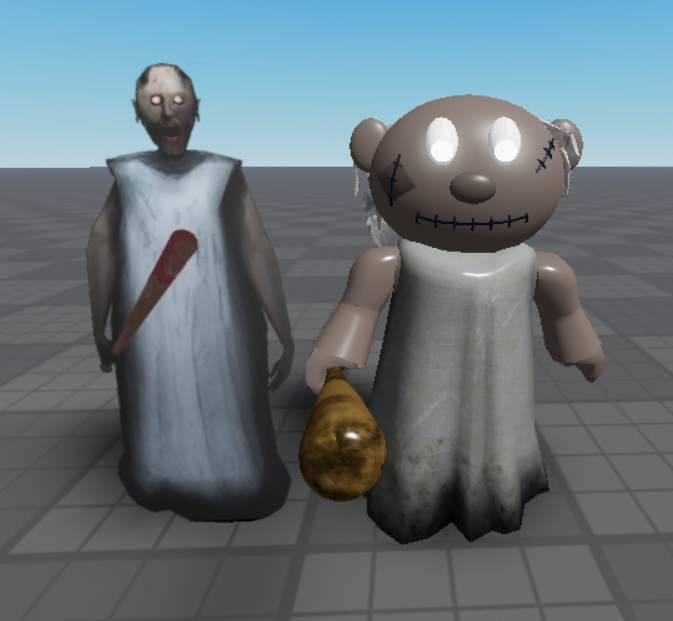 ST84940020's tweet photo. I remade Milo and Missy's designs into Granny and Slendrina's #Granny #RobloxPuppet #roblox #puppetroblox #piggy https://t.co/rCGZjVqTpE