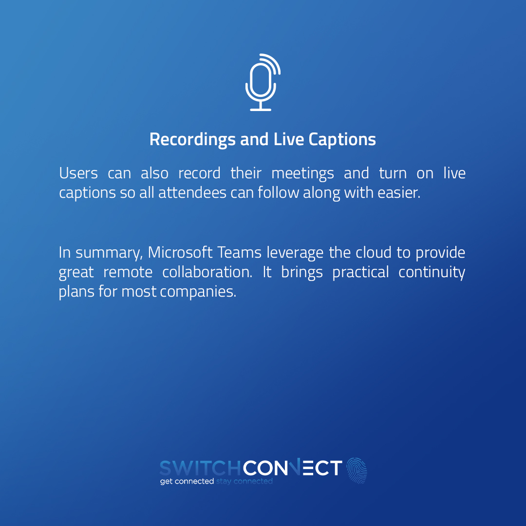 switchconnectau's tweet photo. Microsoft Teams is a unified software platform that helps you to work more efficiently and collaborate better with your team. It is the perfect solution for business continuity.
#BusinessContinuity #MicrosoftTeams #SwitchConnect https://t.co/Ss4LAs6WtH