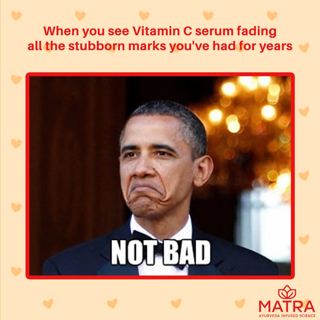 MyMatra's tweet image. Vitamin C Serum is definitely a magic potion for all those stubborn marks &amp;amp; dark spots 🍊

You can also shop our Vitamin C Serum from mymatra.com 

#matranaturals #beautifulinside #matraessentials #AyurvedaInfusedScience #skincaregoals #skincarelovers #skincarememes