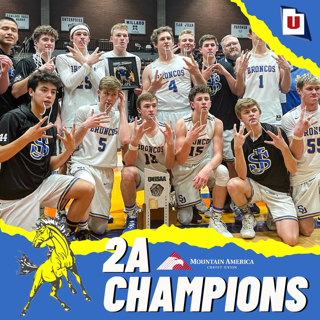 UHSAA (@uhsaainfo) on Twitter photo The Broncos are kings of the 2A mountain. Hats off to San Juan for winning the <a href="/MountainAmerica/">Mountain America CU</a> basketball championship! ππ #PlayPerformCompeteTogether The Broncos are kings of the 2A mountain. Hats off to San Juan for winning the <a href="/MountainAmerica/">Mountain America CU</a> basketball championship! ππ #PlayPerformCompeteTogether
